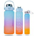 Generic 3 Pcs Motivational Leakproof Tritan Water Bottles (Multicolor)