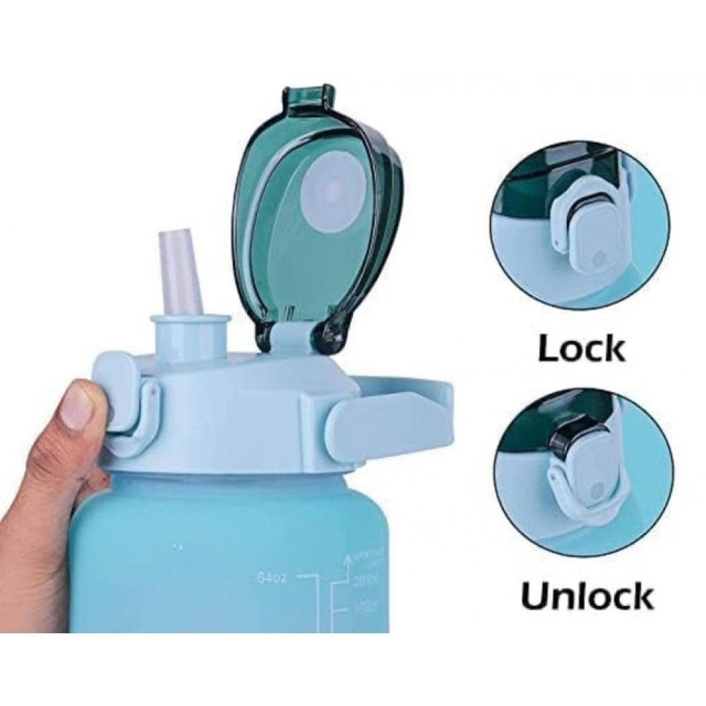 Generic 3 Pcs Motivational Leakproof Tritan Water Bottles (Multicolor)