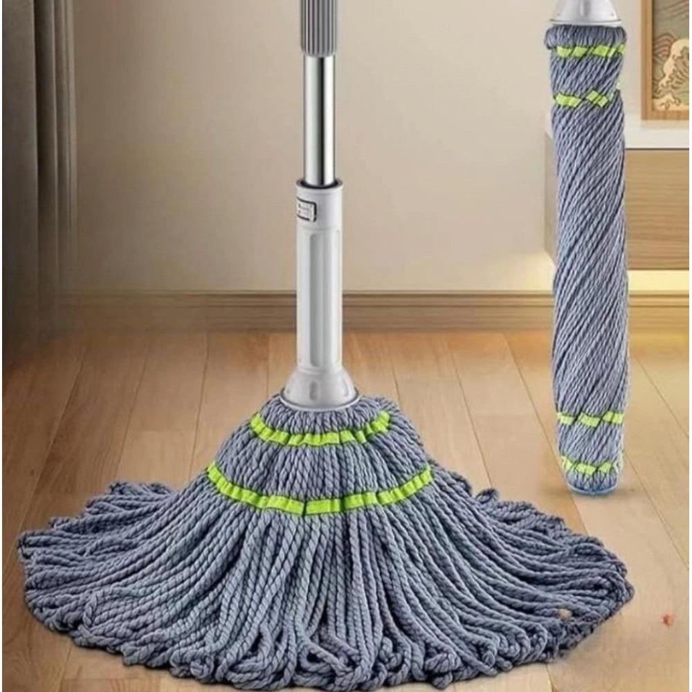 Generic Pack of 2 Microfiber Twist Mop for Floor Cleaning (Grey)
