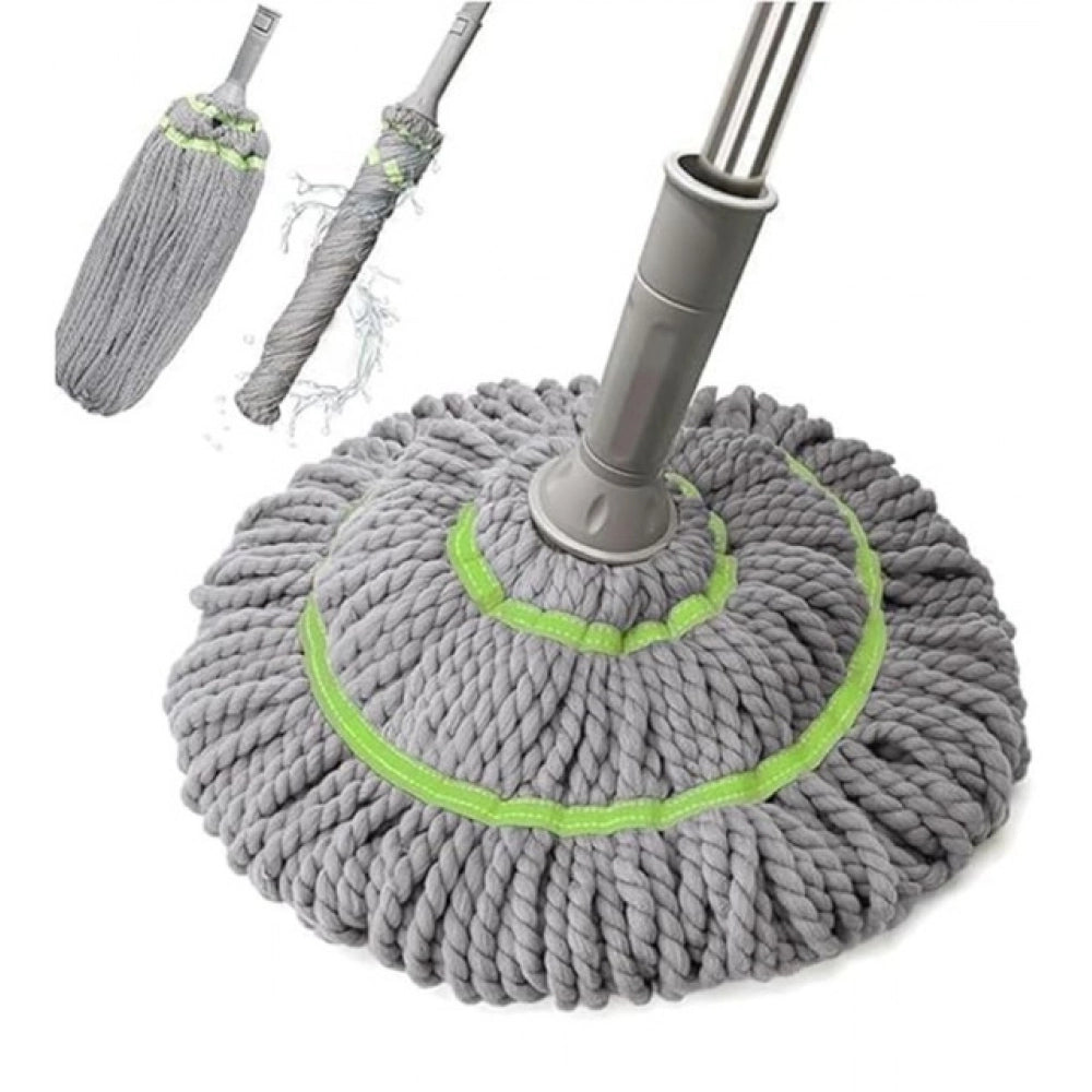 Generic Pack of 2 Microfiber Twist Mop for Floor Cleaning (Grey)