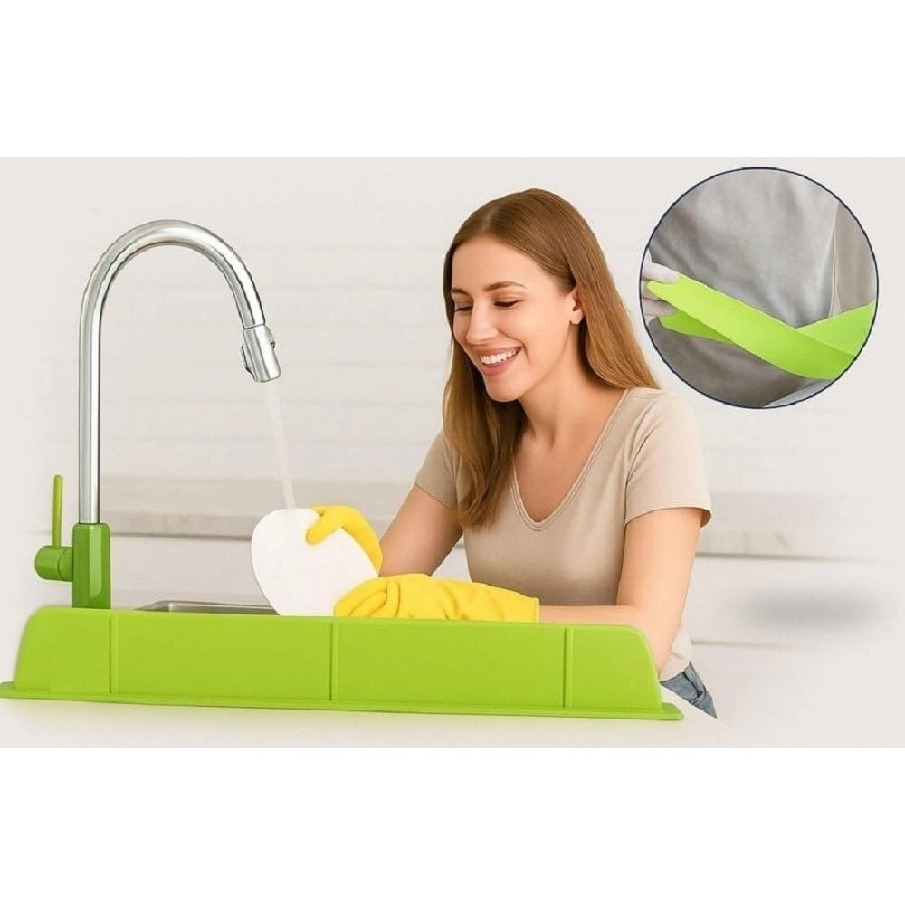 Generic Silicone Sink Splash Guard for Kitchen (Multicolor)