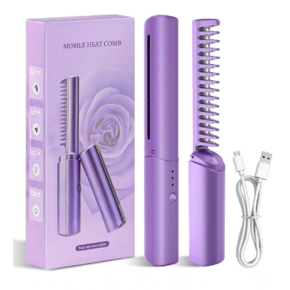 Generic Pack of 2 Rechargeable Mini Hair Straightener (Multicolor)