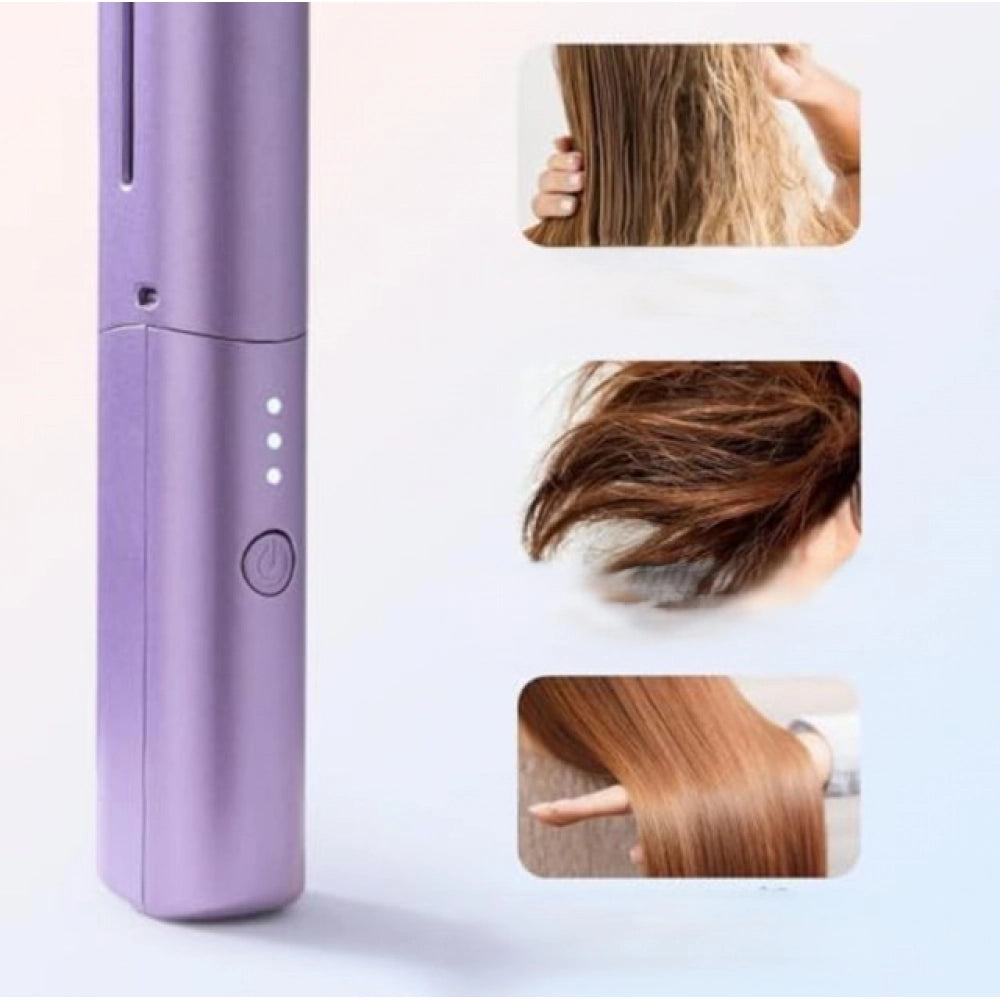 Generic Pack of 2 Rechargeable Mini Hair Straightener (Multicolor)
