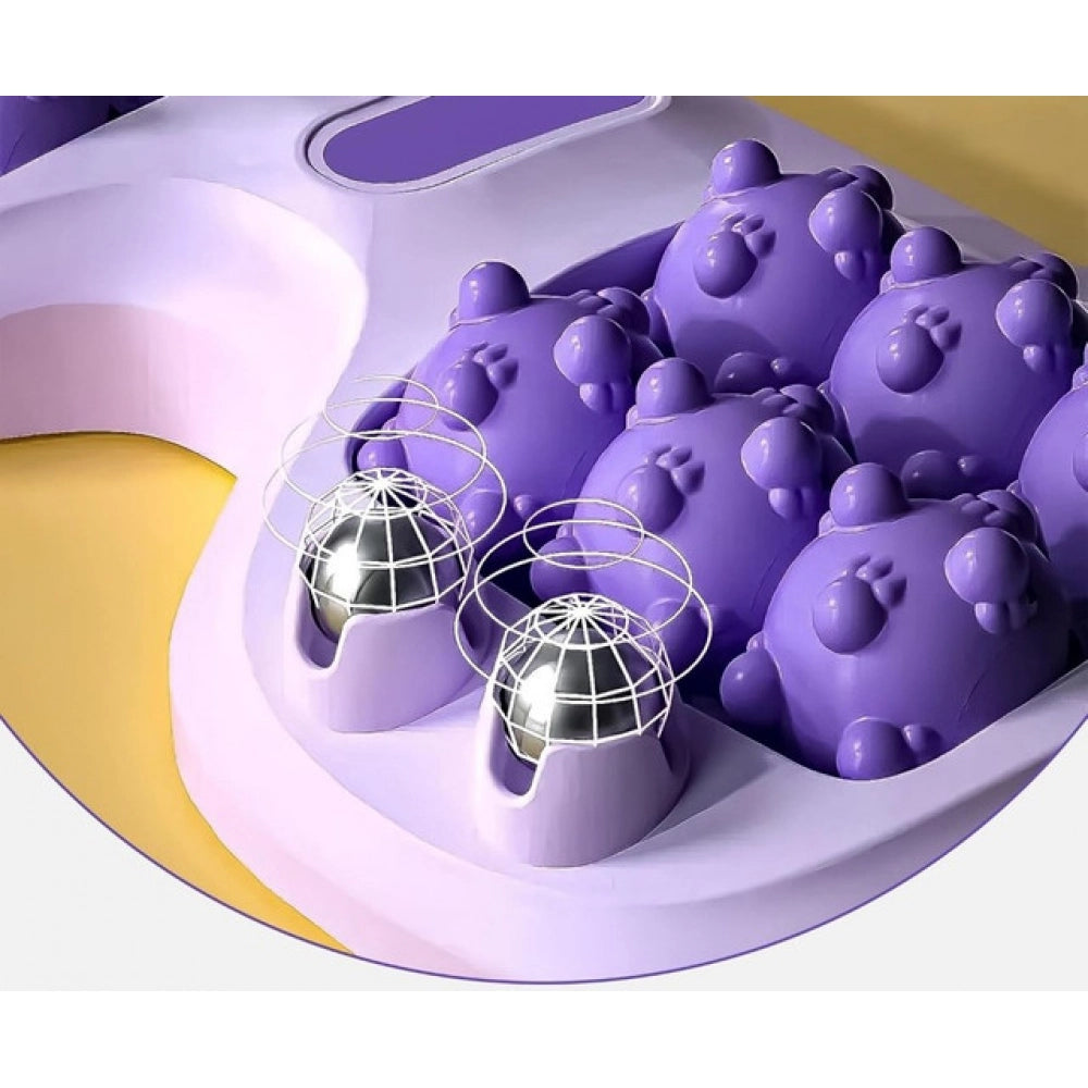 Generic Pack of 2 Portable Double Foot Massage Roller (Purple)