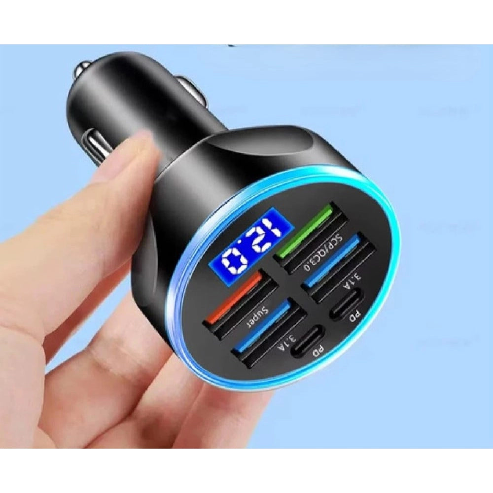 Generic Pack of 2 6 In 1 Car Charger (Black)