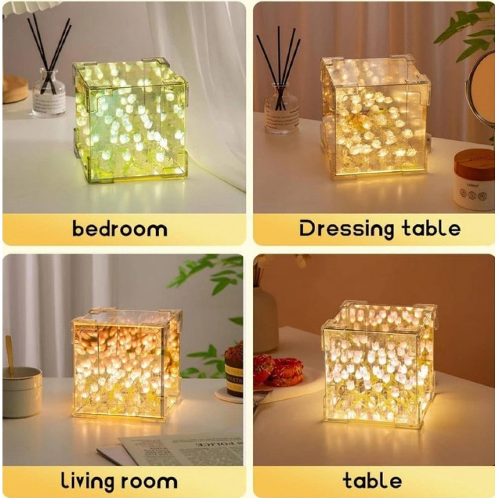 Generic Cube Tulip Lamp (Multicolor)