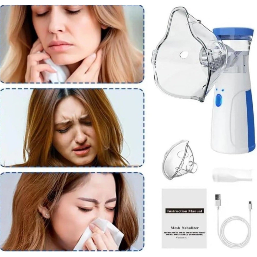 Generic Pack of 2 Mini Portable Mesh Nebulizer (Multicolor)