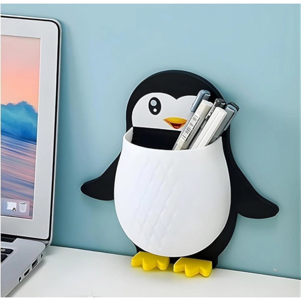 Generic Pack of 3 Wall Mounted Penguin Design Toothpaste Holder (Multicolor)