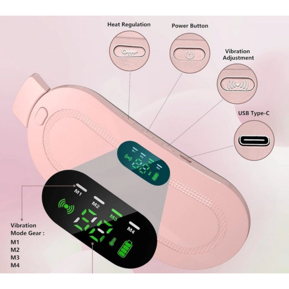 Generic Menstrual Heating Pad Massager (Pink)