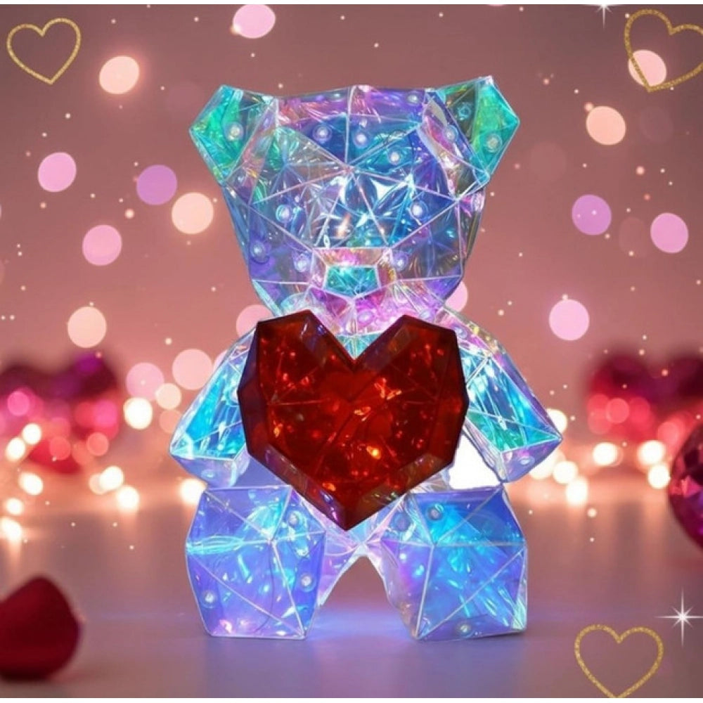 Generic Glowing Teddy Bear Night Light (Multicolor)