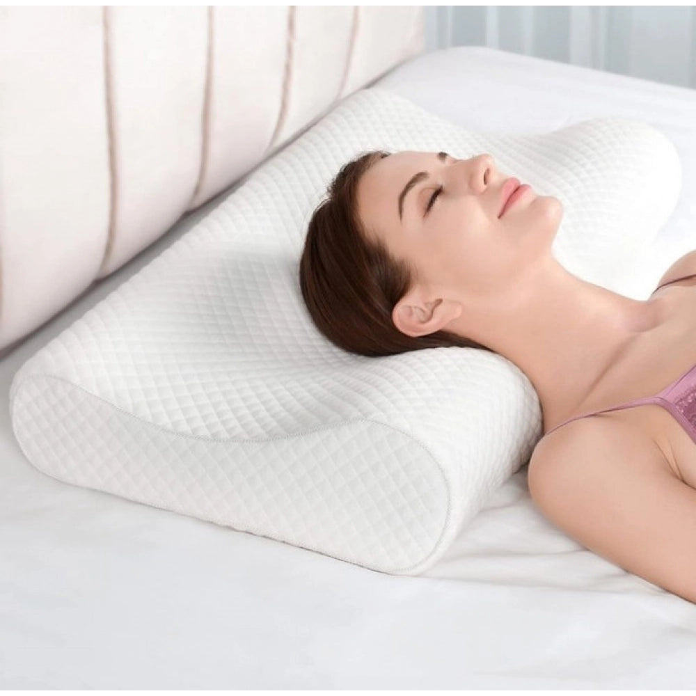 Generic Memory Foam Orthopedic Neck Pillow (White)