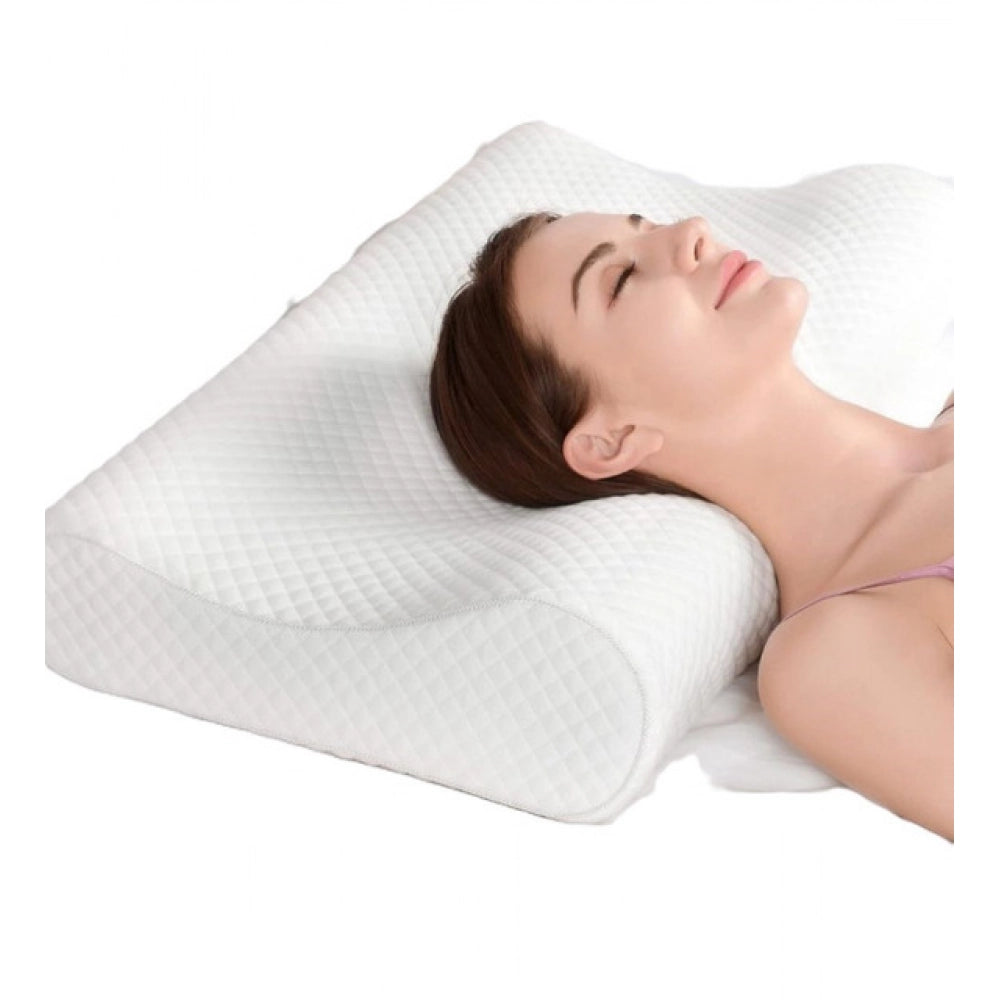 Generic Memory Foam Orthopedic Neck Pillow (White)