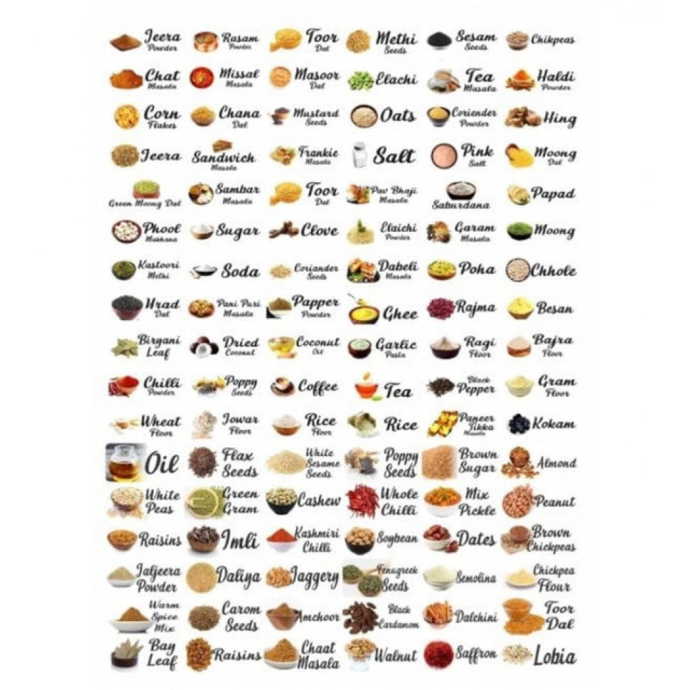 Generic Pack of 3 Kitchen Masala Sticker (Multicolor)
