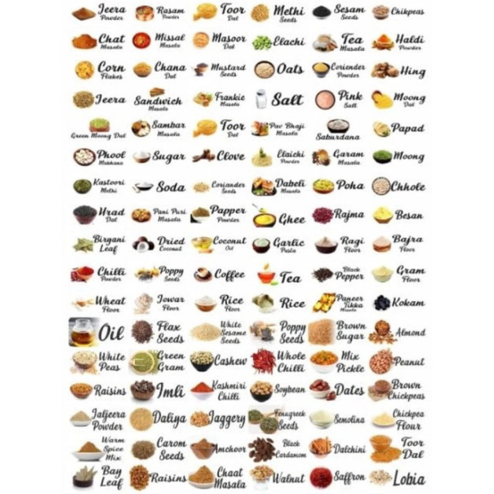 Generic Pack of 3 Kitchen Masala Sticker (Multicolor)