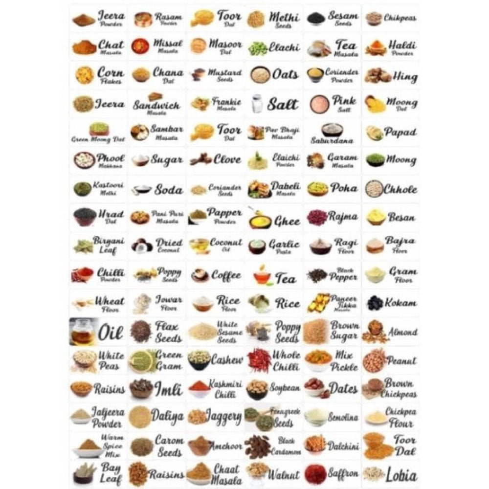Generic Pack of 3 Kitchen Masala Sticker (Multicolor)