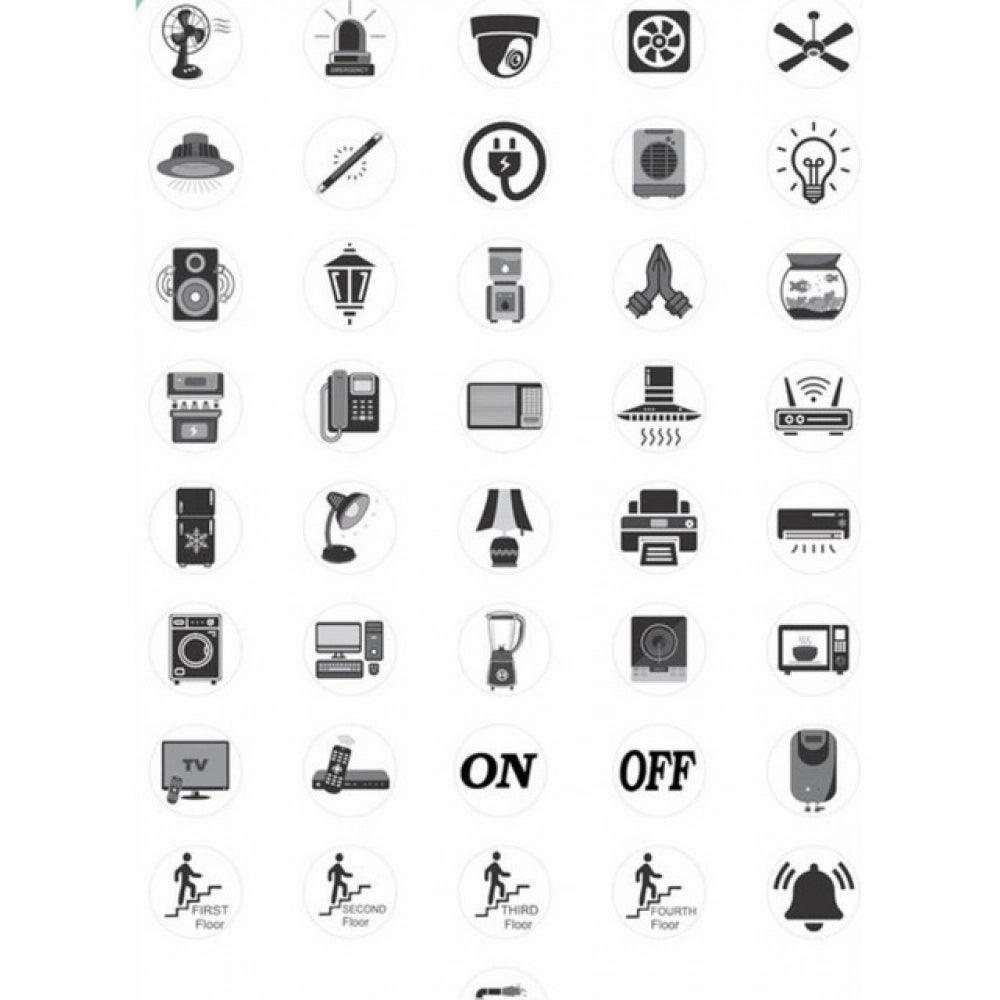 Generic Pack of 3 Switch Board Sticker (Black)