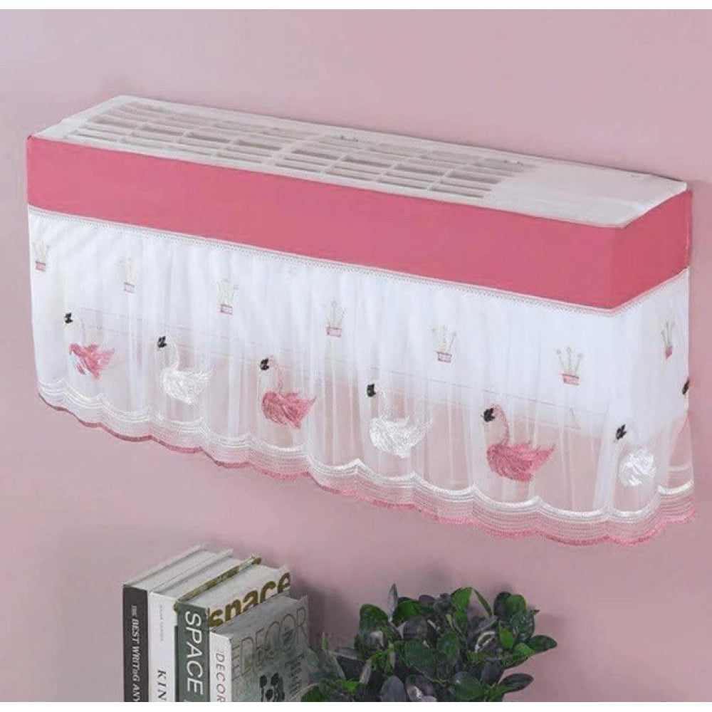 Generic Pack of 2 AC Cover 1 And 1.5 Ton (Pink-White)