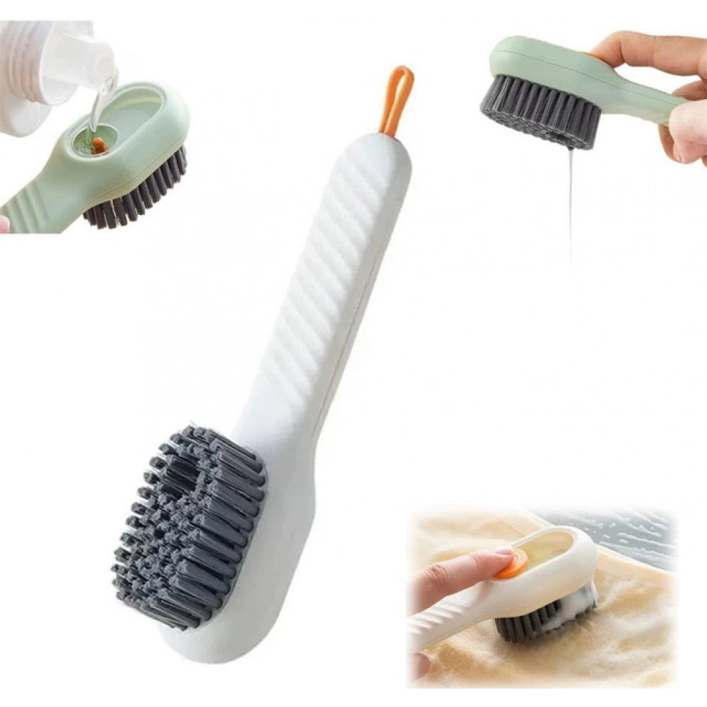 Generic Pack of 3 Soap Dispensing Cleaning Brush (Multicolor)