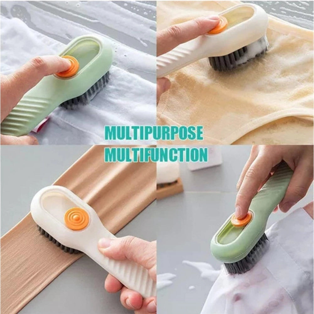 Generic Pack of 3 Soap Dispensing Cleaning Brush (Multicolor)