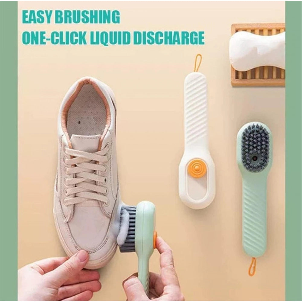 Generic Pack of 3 Soap Dispensing Cleaning Brush (Multicolor)
