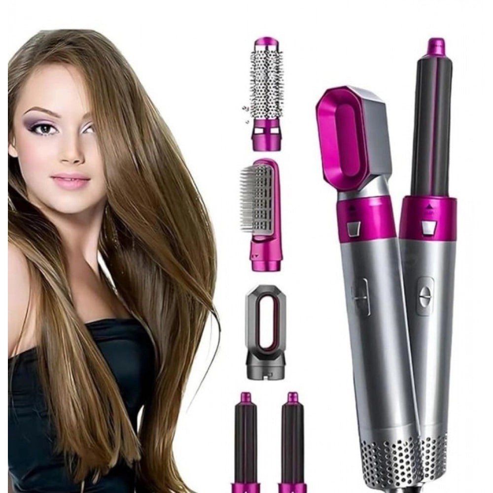 Generic 5 in 1 Multifunctional Hair Dryer (Pink)