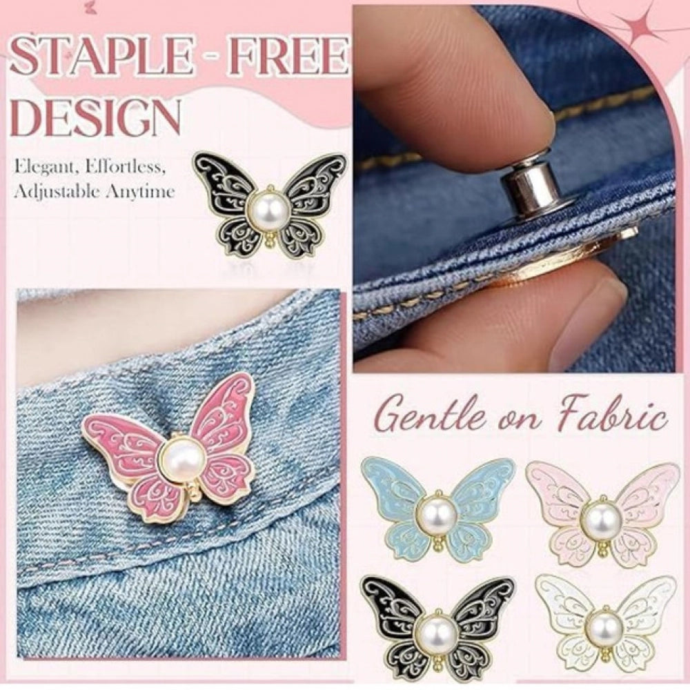 Generic Pack of 3 Jeans Clip Butterfly (Multicolor)