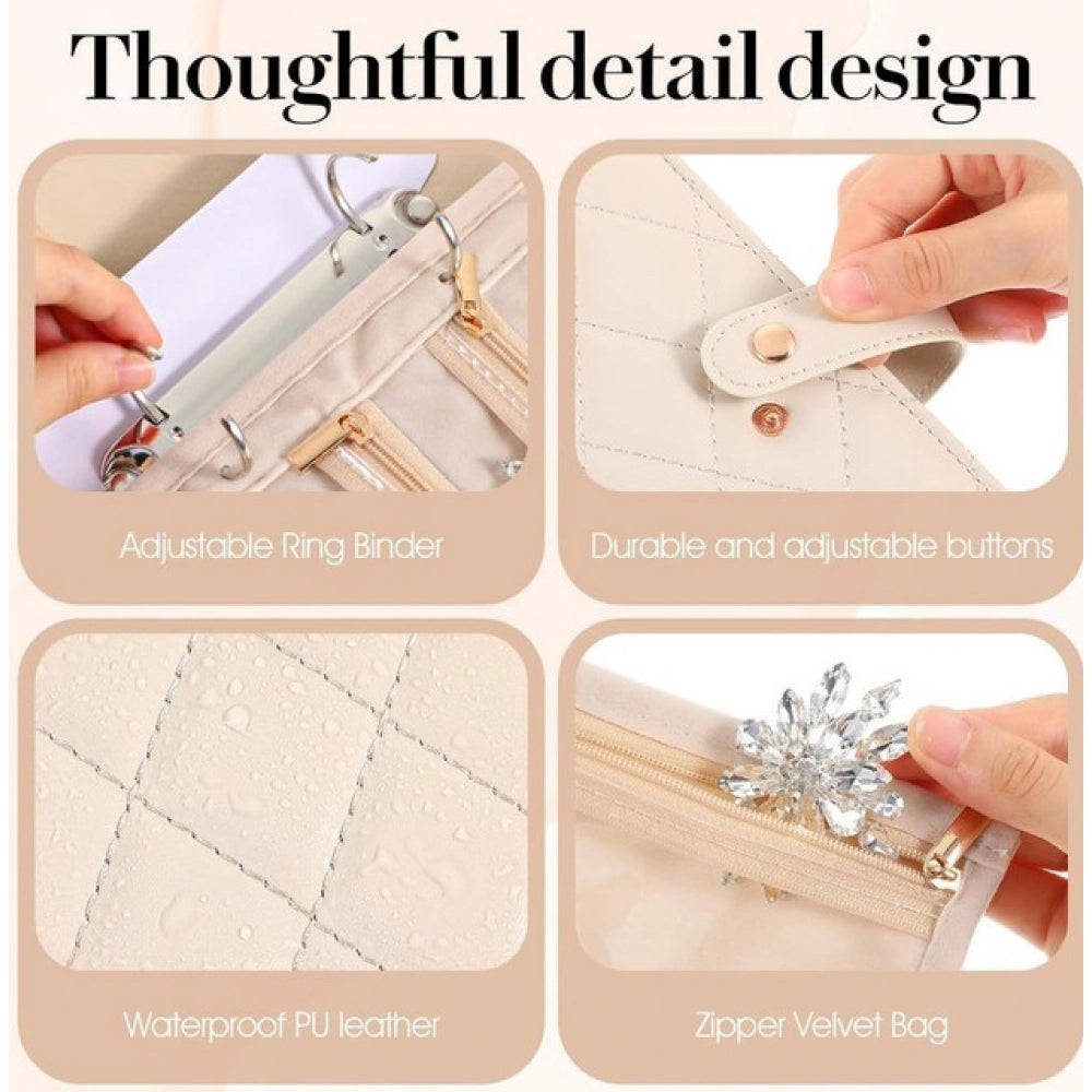 Generic Jewelry Organizer Book (Beige)