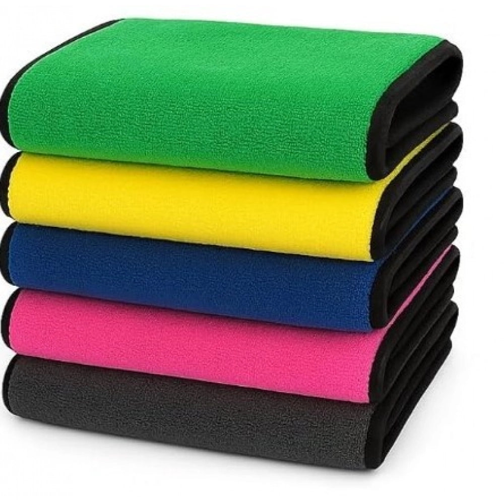 Generic Pack of 3 Microfiber Car Cleaning Towel (Multicolor)