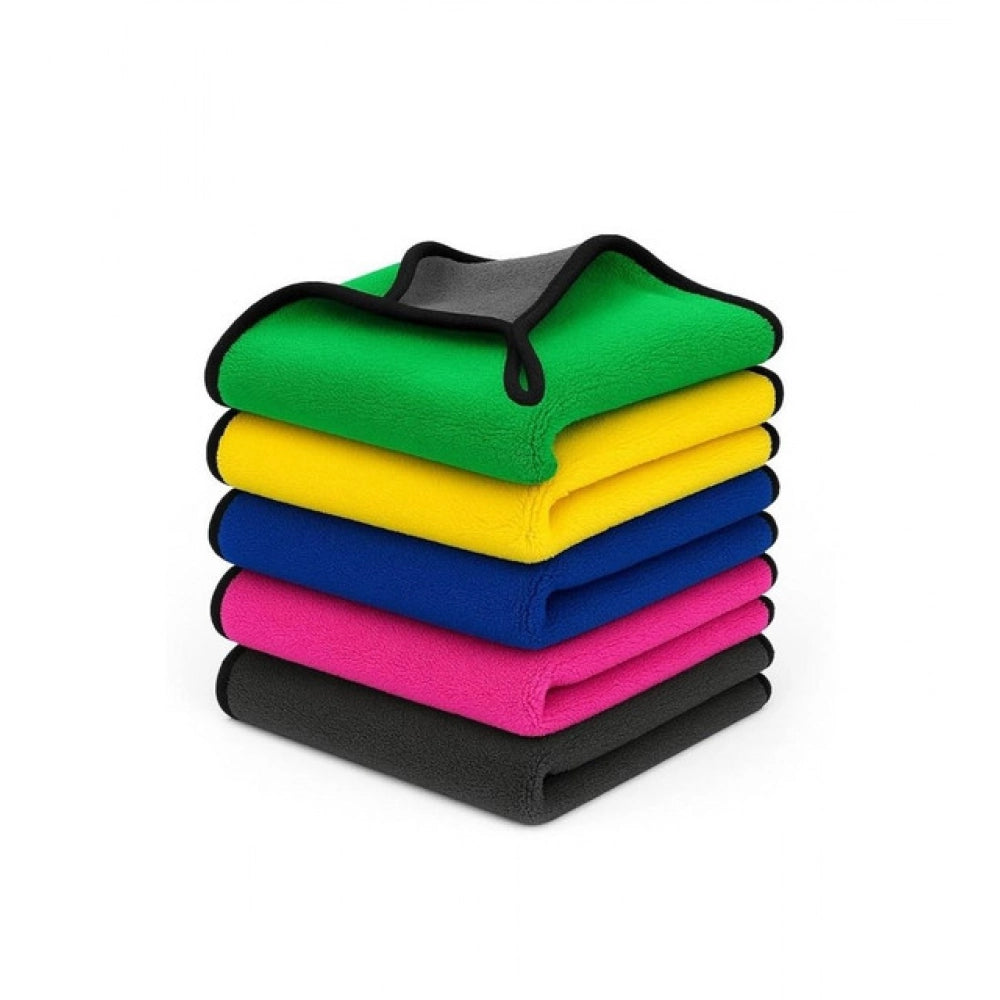 Generic Pack of 3 Microfiber Car Cleaning Towel (Multicolor)