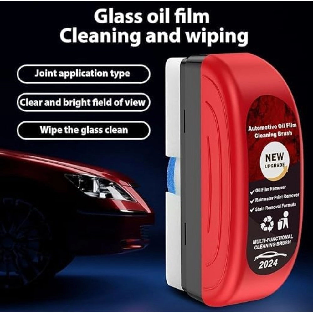 Generic Pack of 3 Automotive Oil Film Cleaning Brush (Red-Black)
