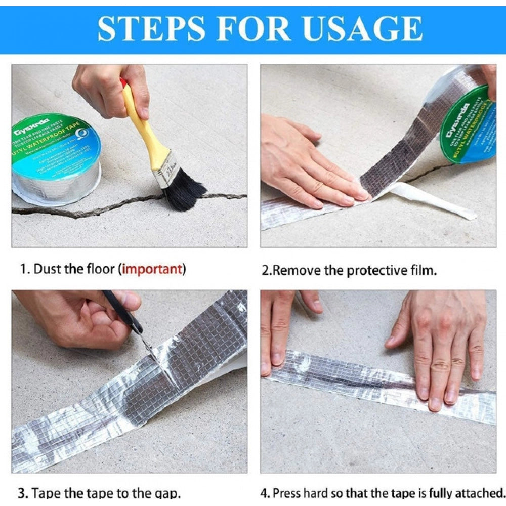 Generic Pack of 2 Aluminium Waterproof Foil Tape 2 Inch (Silver)