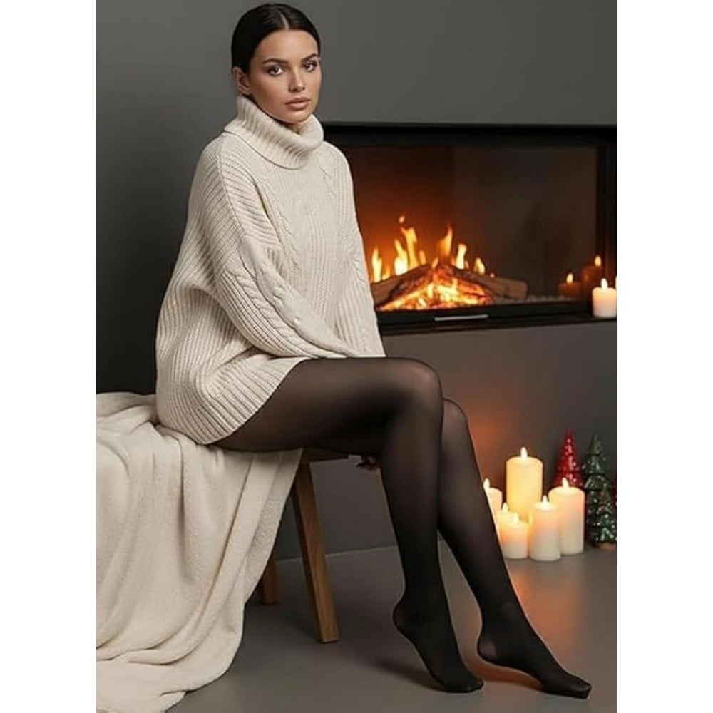 Generic Winter Warm Leggings (Black)