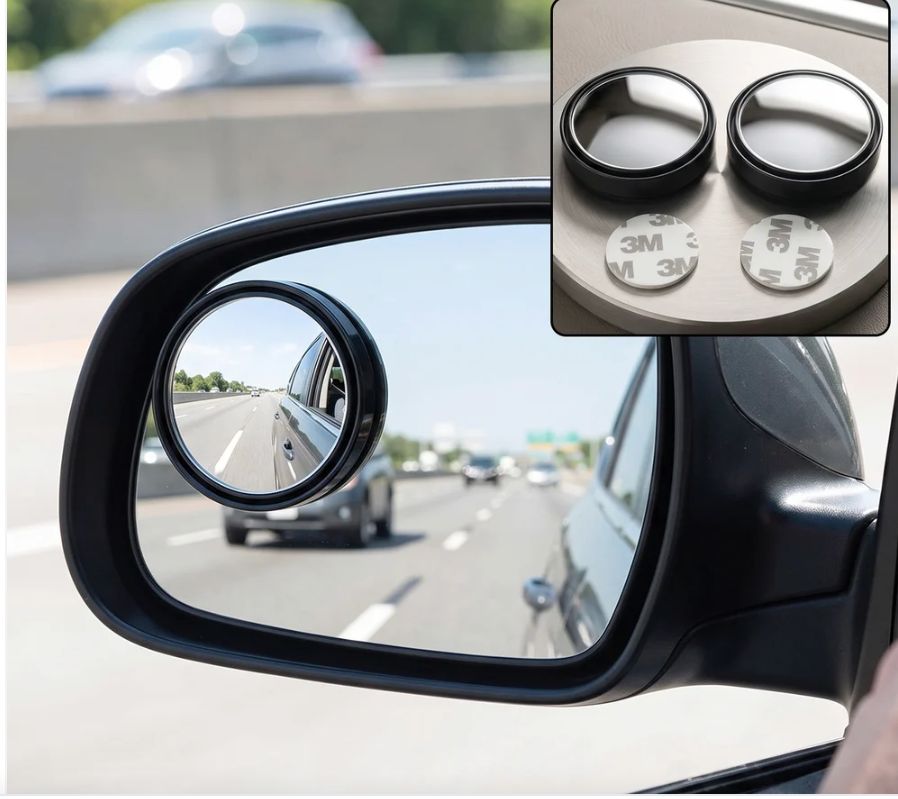 Round Blind Spot Mirror Wide Angle Rear view For car 360 Degree {2 Pc Set / Mix color}