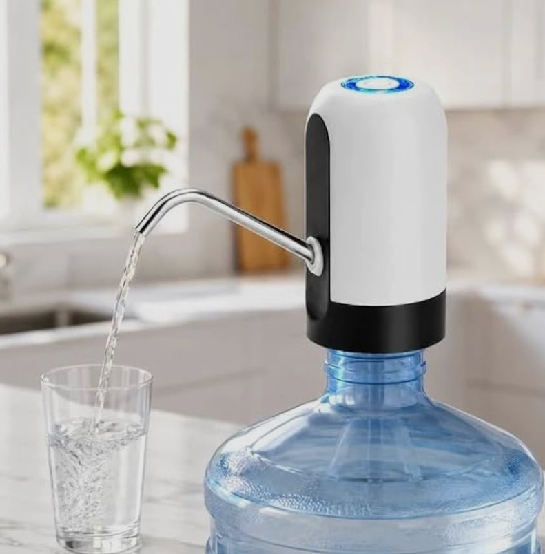 Automatic Water Dispenser Pump – USB Rechargeable Portable Water Bottle Pump Description
