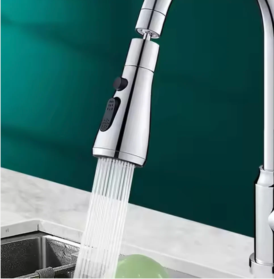 3-Function Kitchen Faucet Sprayer – Pull Down Sink Tap